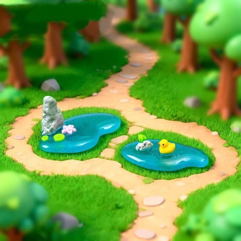 ⑧ Mini Resin Pond Ornaments Wi - огляд і ціна Bonsai Garden With Koi Pond