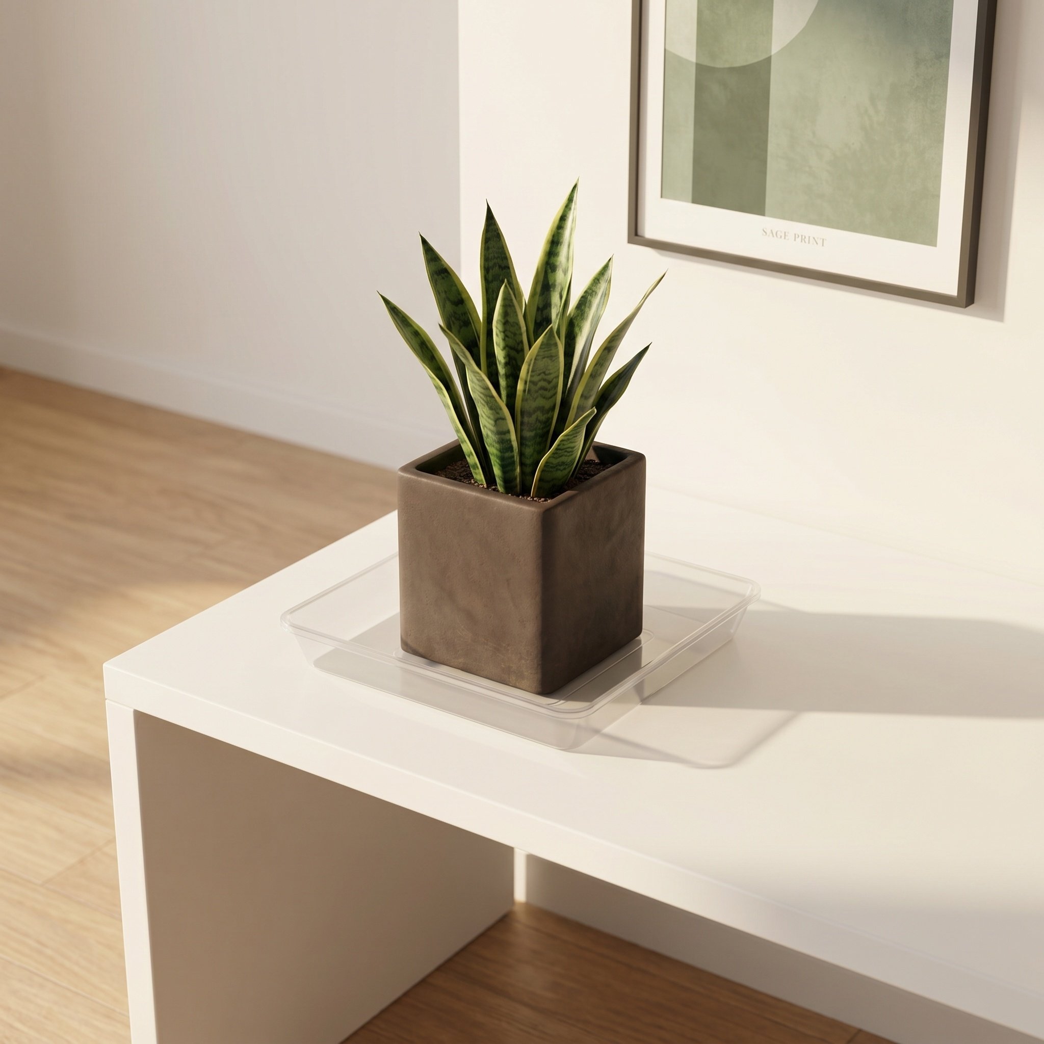 4Pcs Transparent Square Plant  - огляд і ціна Drip Tray Saucer